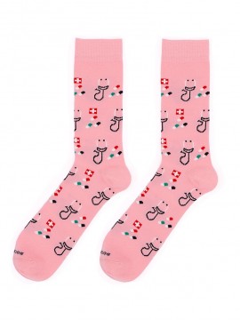 Women Men Flamingos And Palms Pattern Athletic Ankle Socks
