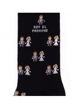 Socksandco sokken met groom design en I'm the best man detail in het zwart