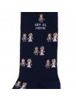 Socksandco socks with design boyfriends and detail I am the groom in navy blue