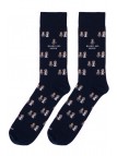 Socksandco-Socken mit Bräutigam-Design und Freund des Bräutigam-Details in Marineblau