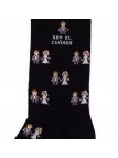 Socksandco sokken met boyfriend design en detail Soy el cuña in zwart