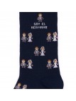 Socksandco socks with design boyfriends and detail I am the brother in navy blue