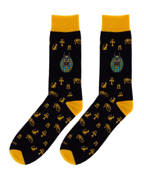 Socksandco Anubis Black-Mustard Socken