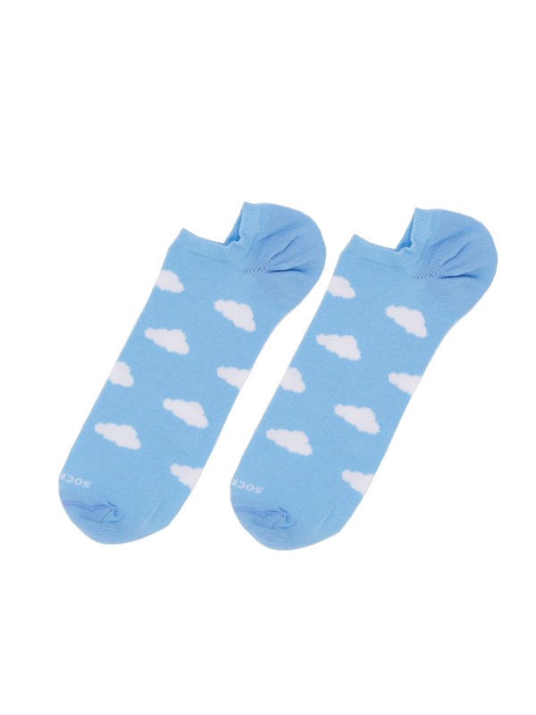 socksandco calcetin invisible nubes azul celeste
