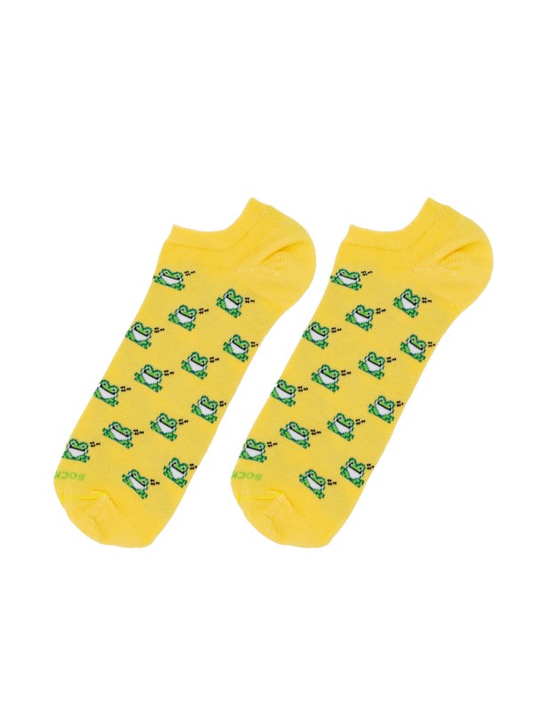 Socksandco Yellow Frog no-show Socks