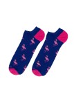 socksandco calcetin invisible flamingo azul royal