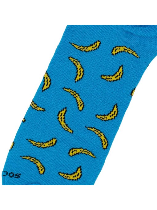 Chaussette Socksandco invisibles bananes turquoise