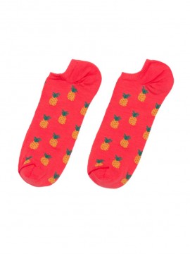 INVISIBLE SOCKS CORAL PINEAPPLE