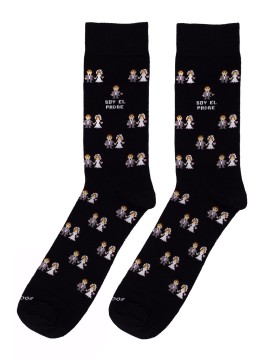Socksandco sokken met boyfriend design en I'm the father detail in zwart