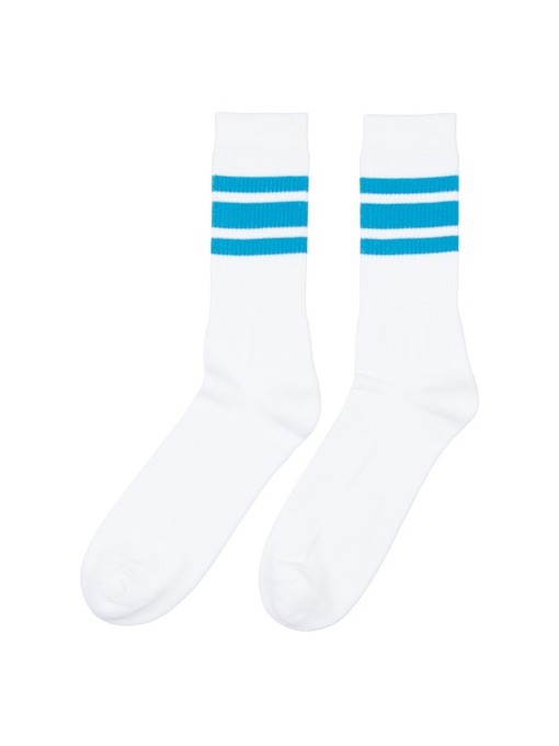 Casual sport witte turquoise strepen