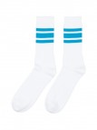 Casual sport witte turquoise strepen
