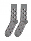 chaussettes à imprimé marié gris